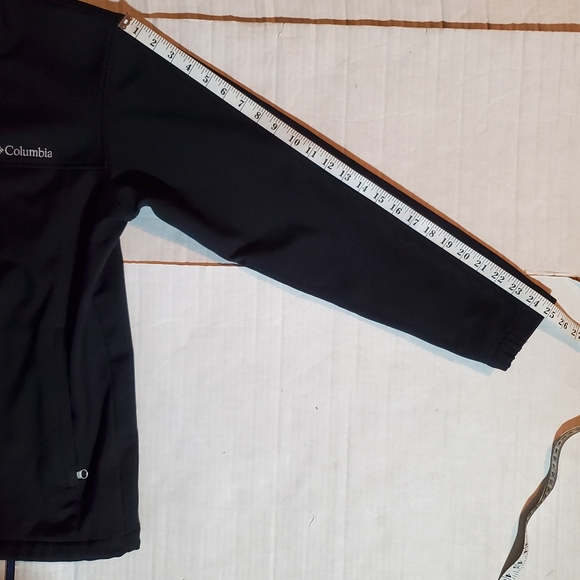 COLUMBIA SPORTSWEAR COMPANY BLACK SOFT SHELL ZIP-UP MOCK NECK JACKET - Picture 7 of 7